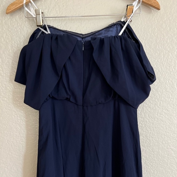 NWOT Lulus Enduring Love Navy Blue Off-the-Shoulder Maxi Dress - Picture 5 of 7